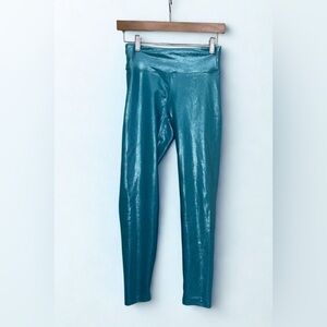 Heroine Sport Metallic Blue Kids Leggings
